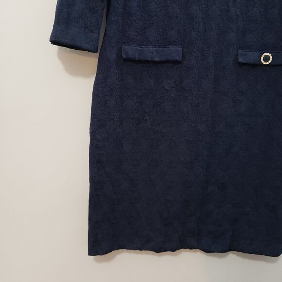 St John Sport * Navy Blue Knit Dress * Sz 6 - Picture 8 of 9